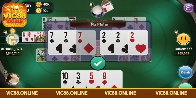 Phỏm VIC88 - Siêu Phẩm Đổi Thưởng Đáng Trải Nghiệm 3 phom-vic88-thuat-ngu-pho-bien